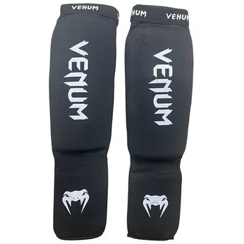 Защита ноги Venum, эластан, черный, липучка, размер S