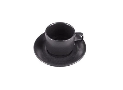 Чашка с блюдцем Porland Seasons BLACK 222114/Bl (190мл/15см)