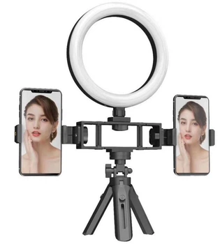 Кольцевая светодиодная лампа для селфи Multi-Position Fill Light Live Broadcasting K-315 с многофункциональной регулировкой