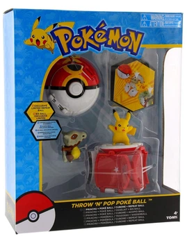 Набор фигурок Tomy Pokemon Throw 'N' Pop Duel: Пикачу, Покебол, Кубон