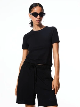 Футболка женская H&M 1194752001c28 M Черная (KC1000000051819)