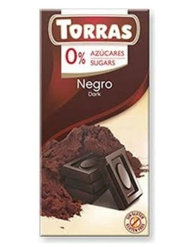 Шоколад черный без сахара 0% Torras без глютена 75 г