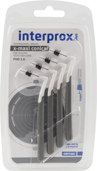 Міжзубні щітки Dentaid Interprox Plus X-Maxi Soft сірі 2.6 мм x 4 шт (8427426011274)