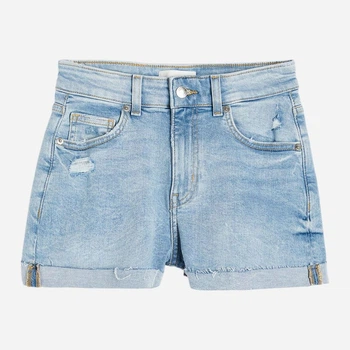 Шорты джинсовые женские H&M 1139778001c30 40 Голубые (KC1000000052034)