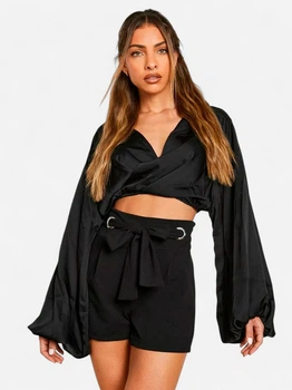 Шорты женские Boohoo GZZ12052_01 34 Черные (KAY2000001576441)