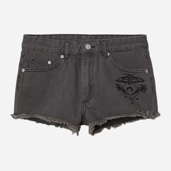 Джинсовые шорты женские H&M 0608187_09 32 Темно-серые (KAY2000001282298)