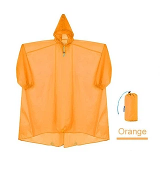Дощовик пончо плащ-намет накидка від дощу Bluefield nylon silicone 15D Розмір One Size Довжина 130 см Помаранчевий