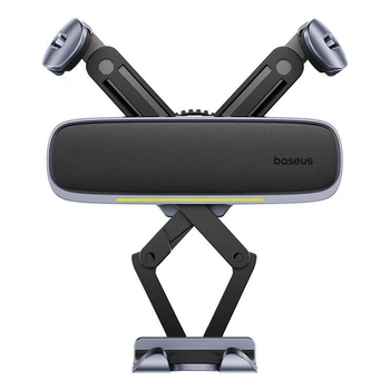 Автомобильный гравитационный держатель Baseus Ultra Control Gravity Car Mount |для телефона или планшета, до 12.9", надежная фиксация, легкая установка в дефлектор, антискользящие силиконовые накладки| Серый