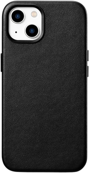 Etui iCarer Real Cowhide Premium Leather Magsafe do Apple iPhone 14 Black (WMI14220705-BK)