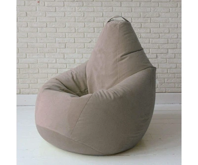 Крісло-груша велюр бежевий KatyPuf L 100x75