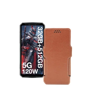 Чохол-книжка з екошкіри для телефону Doogee DK10 Коричневий