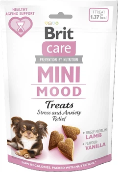 Ласощі Brit Care Mini Treats Mood для собак малих порід, проти стресу, з ягням, смак ванілі 50 г (8595602578542)