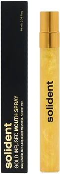Освіжаючий спрей для порожнини рота Solident Gold-Infused Mouth Spray з колоїдним золотом 10 мл (4823109704756)