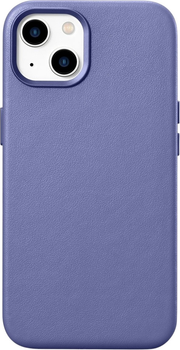 Панель iCarer Real Cowhide Premium Leather Magsafe для Apple iPhone 14 Plus Light Purple (WMI14220707-LP)