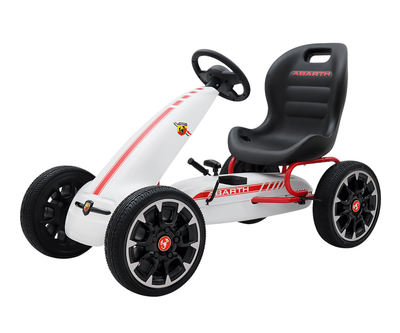 Gokart na pedały Milly Mally Abarth White 3172 (5901761125795)
