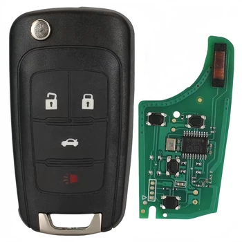 Выкидной ключ OPEL 3+1 кнопки 315Mhz Chip id46 лезвие HU100