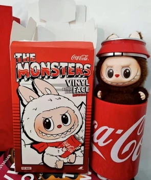 М'яка плюшева іграшка Лабубу в банку кока кола COCA-COLA Monsters Labubu POP MART в коробці Фігурка 14 см Коричнева