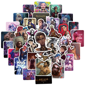 Стікерпак Набір наклейок GeekLand Аркейн Ліга легенд Arcane League of Legends 50 штук 2401907712