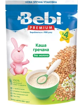 Каша безмолочна Bebi Гречана з 4 місяців 200 г (8606019654429)