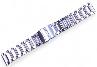 Металлический браслет из нержавейки BROS DESIGN stainless steel 24 мм с фиксатором и регулировкой BN24w-17