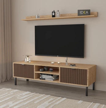 Тумба під ТВ П-5 IDEA Дуб Крафт Золотий/Смажена Кава