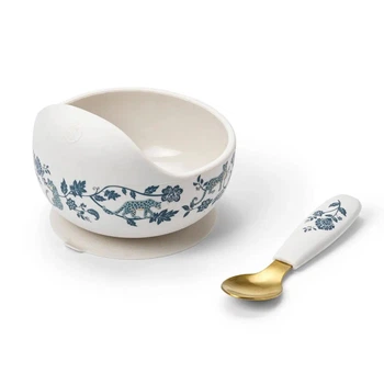 Набір для годування Elodie Details Silicone Bowl Set, Garden Leo Toile