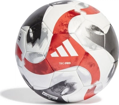 М'яч футбольний Adidas TIRO PRO HT2428 розмір 5, біло-червоний