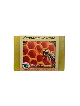Мило ручної роботи "Мед з прополісом" 80 г. "Карпатське Мило"