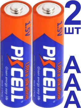 Батарейки 2 шт. Alkaline AAA 1.5V PKCELL LR03 щелочные алкалайн мизинчиковые долговечные универсальные для пульта, игрушек, часов, фонарика, подсветки
