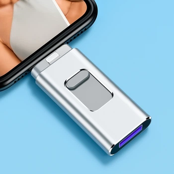 Накопитель двойного назначения 25 гигабайт USB Flash Drive 3.0 Универсальный для смартфонов Серый