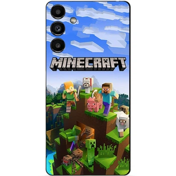 Силіконовий бампер чохол для Samsung S21 з малюнком Minecraft Майнкрафт