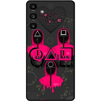 Силиконовый чехол бампер Candy для Samsung M34 с рисунком Игра в кальмара