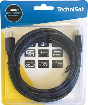 Kabel TechniSat HDMI - HDMI High Speed 5 m Black (0005/7851)