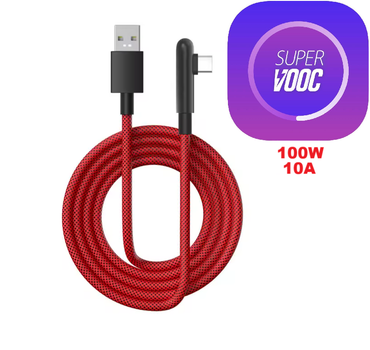 Кабель быстрой зарядки OnePlus USB to Type-C 100W 10A SuperVooc Warp 90% Г-образный 1м