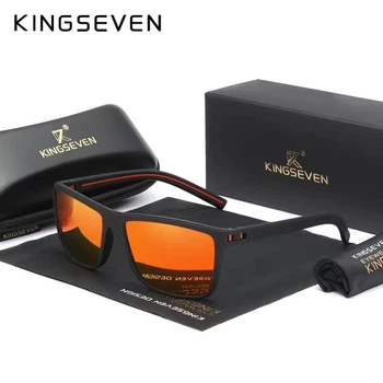 Мужские поляризационные солнцезащитные очки KINGSEVEN 7839 Black Red