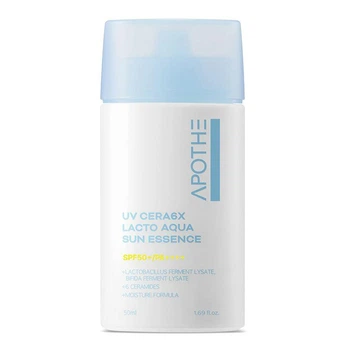 APOTHE UV Cera 6X Lacto Aqua Sun Essence SPF 50+ PA++++ Солнцезащитная эссенция с керамидами, пробиотиками и SPF