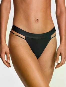 Трусики Victoria's Secret Logo Cotton Strappy Thong Panty размер XS