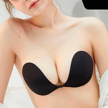 Самоклеючий бюстгальтер Мереживо S/M Чорний (X0000760-2)
