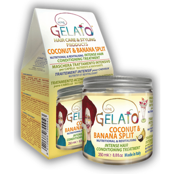 Питательная маска "Бананово-кокосовый коктейль" Gelato BES Professional - спасение для поврежденных волос, 250 мл