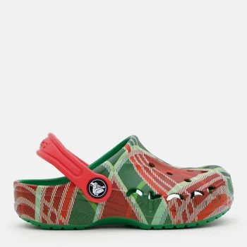 Детские кроксы-сабо для мальчика Crocs Baya Holiday Plaid Clog K Kgr 210781-310 28-29 (C11) Kgr (196265877867)
