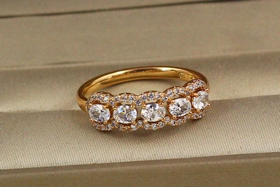 Кольцо Xuping Jewelry прибой р 20 золотистое