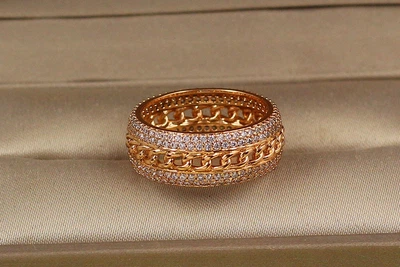 Кольцо Xuping Jewelry тенденция р 16 золотистое