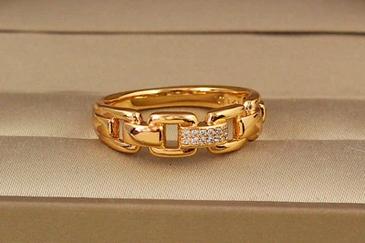 Кольцо Xuping Jewelry ардеко р 20 золотистое