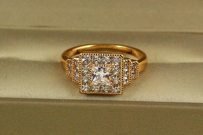Кольцо Xuping Jewelry Иерархия р 20 золотистое