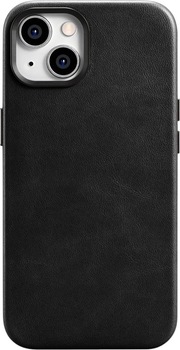 Etui iCarer Oil Wax Premium Leather Magsafe Back Case do Apple iPhone 14 Black (WMI14220701-BK)