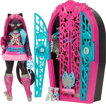 Zestaw-niespodzianka Monster High Straszy-sekrety Catty Noir z serii Tajemnice Straszywoodu (JBG82)
