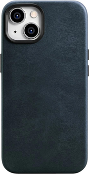 Панель iCarer Oil Wax Premium Leather Magsafe Back Case для Apple iPhone 14 Plus Dark Blue (WMI14220703-BU)