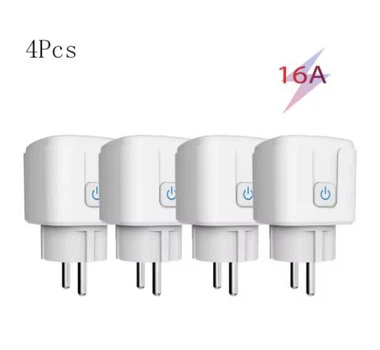 Розумна смарт Wi-Fi розетка 16A 4шт (220 В, 3500 Вт, Android/iOS, контроль електроенергії, розумний дім