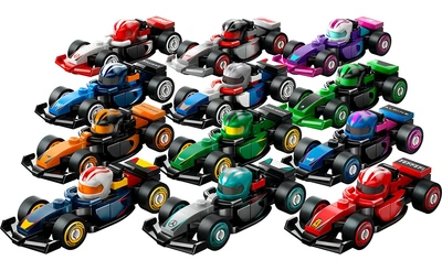 Конструктор LEGO Колекційні автомобілі для перегонів F1®, повна колекція 348 деталей (71049-13)