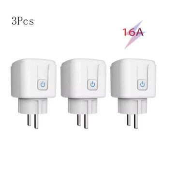 Умная смарт Wi-Fi розетка 16A 3шт (220 В, 3500 Вт, Android / iOS, контроль электроэнергии, умный дом